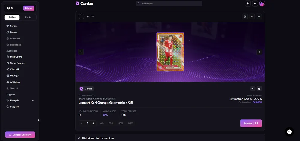 A live raffle